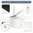Smart Toilet With Heated Seat, One Piece Automatic Flush, No Bidet, Foot Sensor Blue Night , Knob Controlled, Power Outage Flush Characteristic, Soft Close Cover, White Bathroom Article One Without