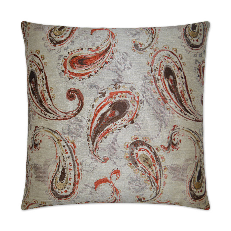 Bancroft Square Pillow Cover & Insert, Brick, 22"H x 22"W
