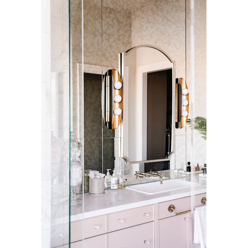 San Giovanni Wall Mounted Faucet, Polished Nickel, Cross Handle
