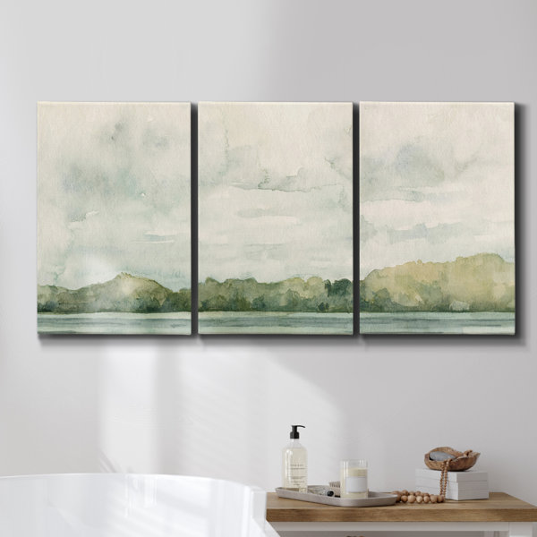 WexfordHome Garland On Canvas 3 Pieces Print | Wayfair