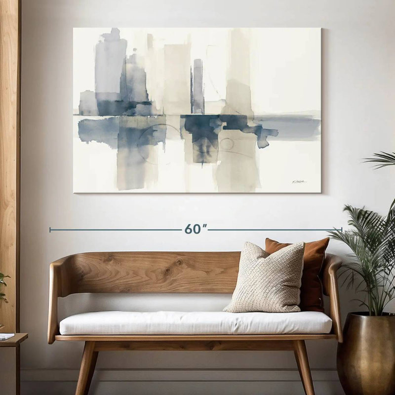 Avery Improvisation Navy, 34" H x 51" W
