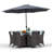 Karcher 6 Seater Dining Set with Cushions and Parasol