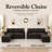 Gadalia Modern L-Shaped Sectional Sleeper Sofa with Storage Chaise, Pull-Out Bed Design – Reversible Velvet Couch for Small Spaces-20531762