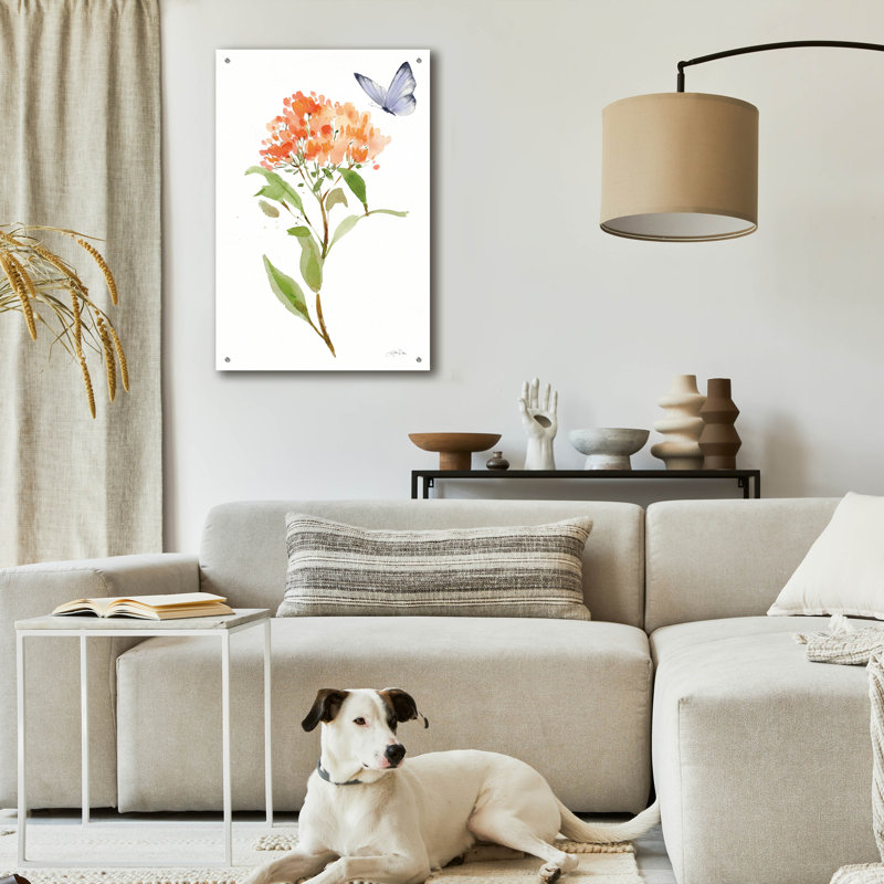 Art mural en verre «Wild for Wildflowers 2» par Katrina Pete, H 36 po x l 24 po x P 0,2 po