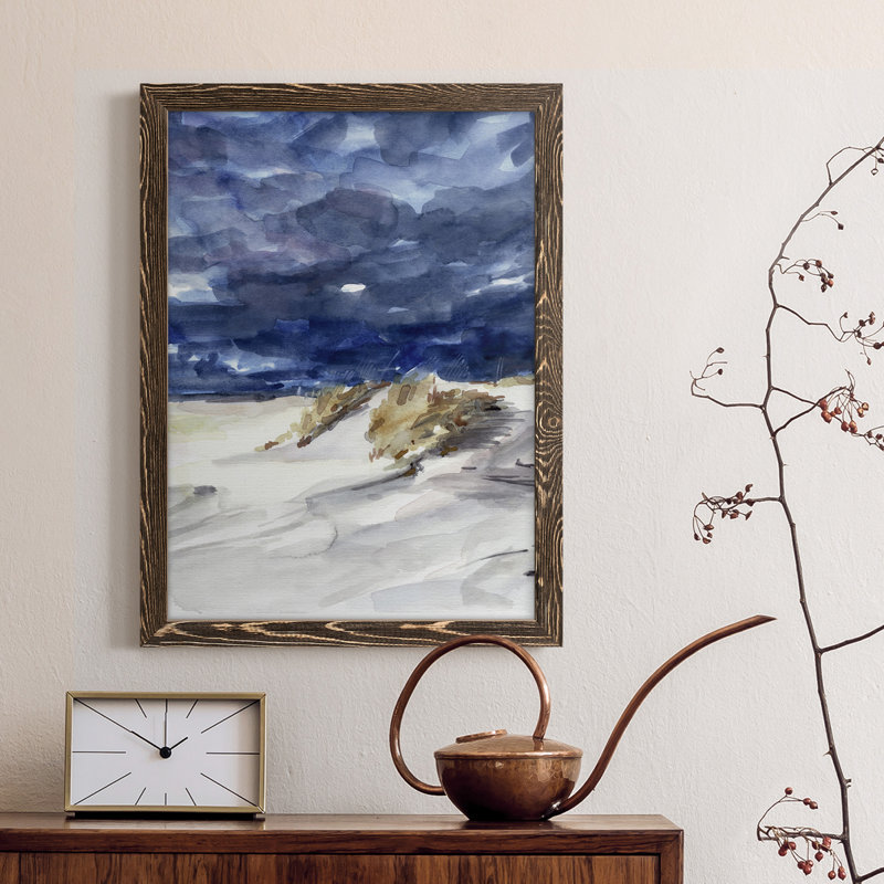 «Stormy Front I», reproduction d'art sur toile, H 23 po x l 32 po x P 1 po, Encadré de bois de noyer