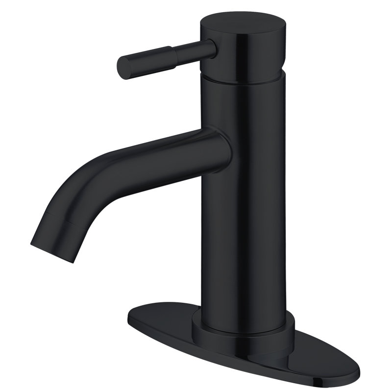 IBenso Single-Hole Single-handle Bathroom Faucet, Matte Black