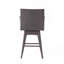 Modern Outdoor Wicker Swivel Barstool With Tapered Legs
