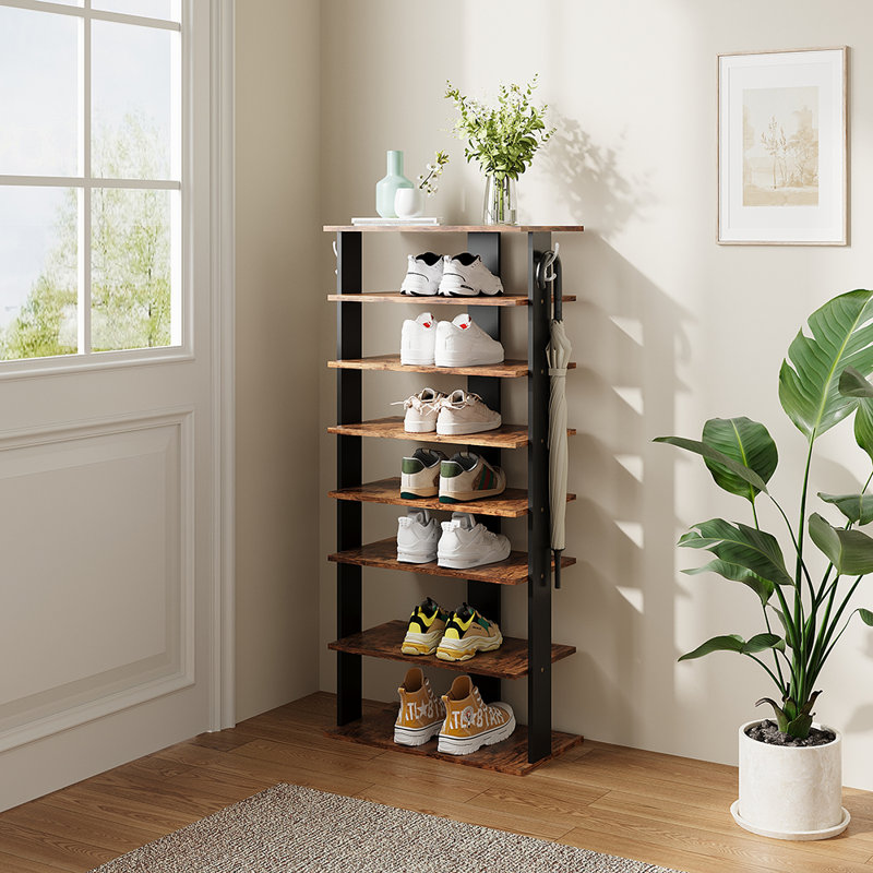 14 Pair Shoe Rack, Brown
