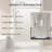 Matte White Finish 34.75 In. X 72 In.Frameless Neo-Angle Pivot Shower Door,With 1/4 Inch Thick Tempered Glass-117416380