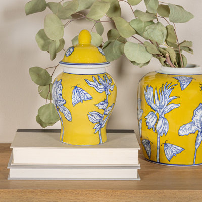 Chadwicks Decorative Ceramic Ginger Jar with Domed Lid