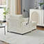 Chaise longue rembourrée 55 po avec repose-pieds Corduroy Upholstery-771987529