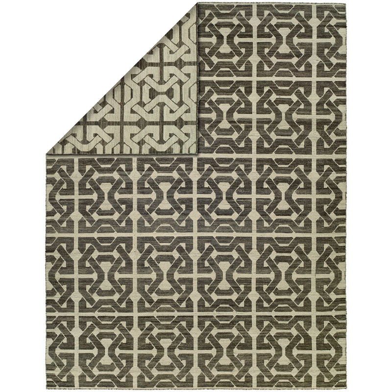 Wool Geometric Area Rug, Rectangle 9' x 12'