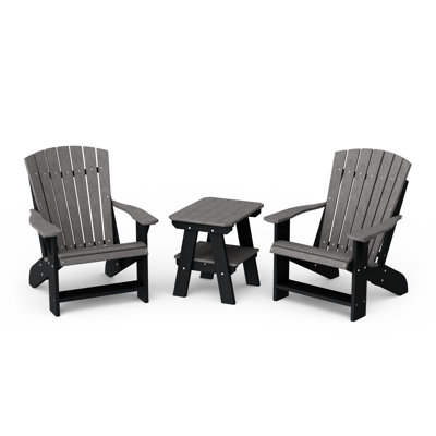 Heritage 3-Piece Adirondack Chair Set With Side Table
