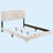 White Upholstered Queen Panel Bed-118865666