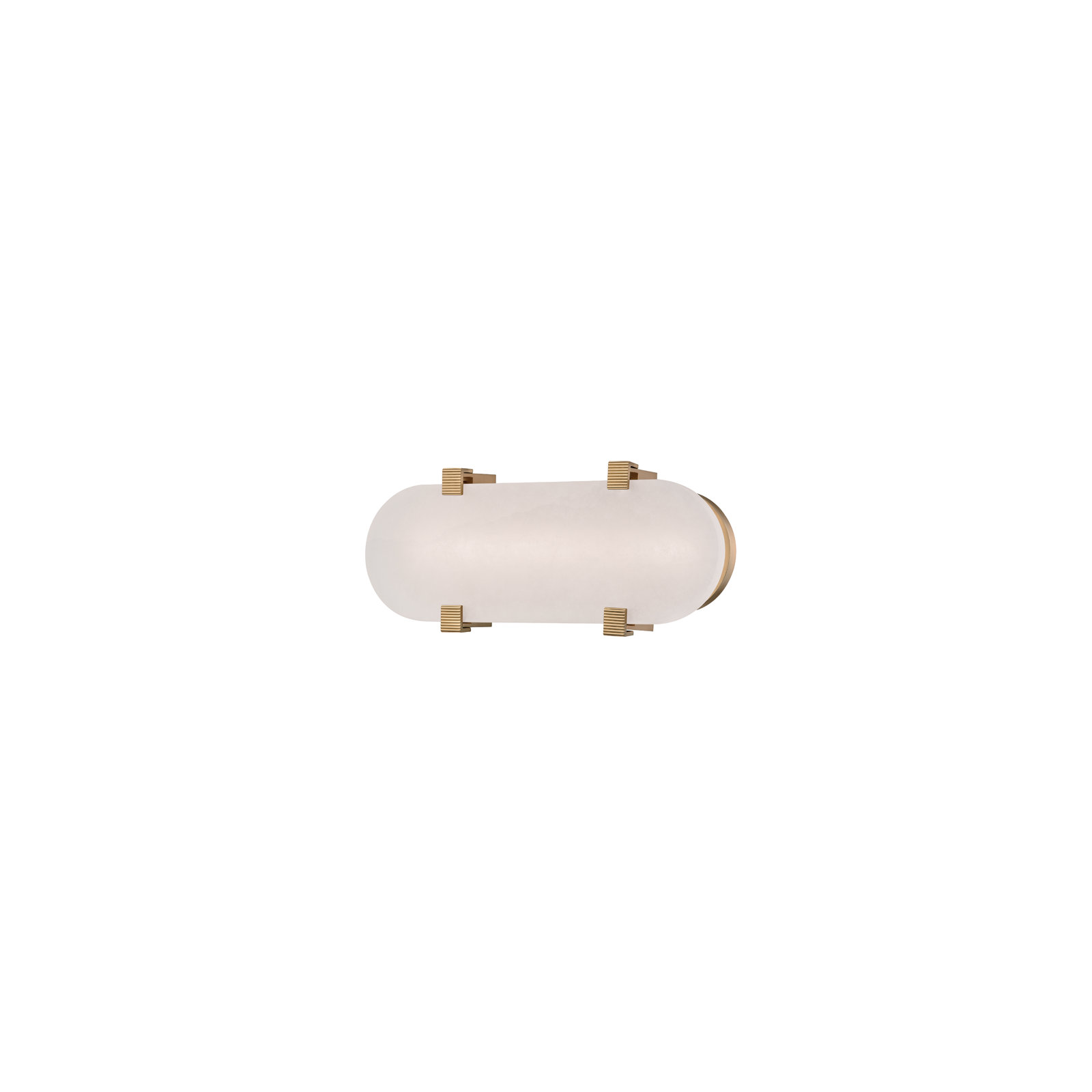 Alister Single Light Dimmable LED Flush Mounted Sconce, Aged Brass