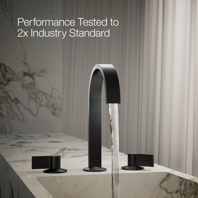 Components™ Bathroom Sink Spout with Ribbon Design, Matte Black