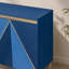 Buffet rétro 60 pouces avec rangement, buffet rétro à 4 portes avec tablettes réglables et finition vieillie pour une décoration intérieure élégante