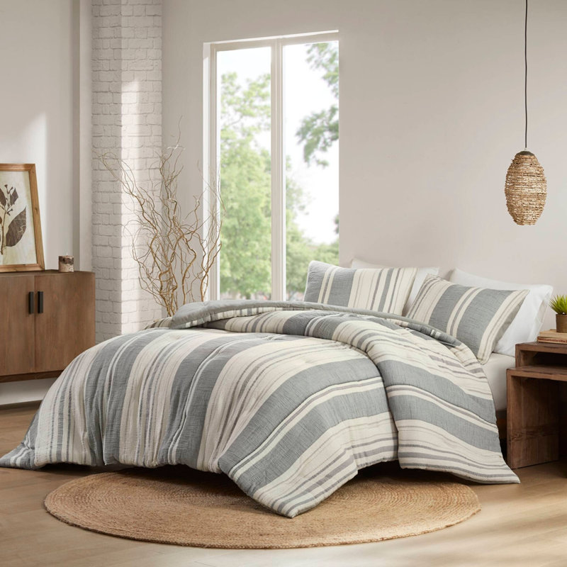 3PCS Full/Queen Comforter 3 PCS Set, Full/Queen Sheet Set + 2 Additional Pieces, Gray