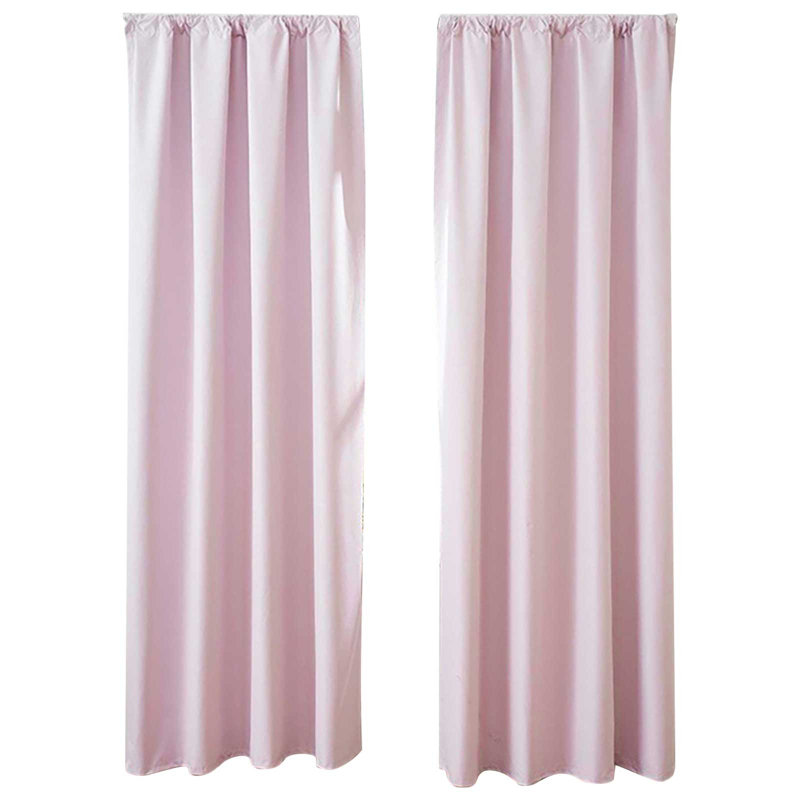 Kbndieu Curtains Heat Insulation Energy Saving Bedroom and Kitchen Curtains Scandinavian Solid Colour Silk Curtains
