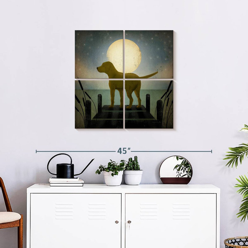 Brampt Moonrise Yellow Dog, 26" H x 26" W