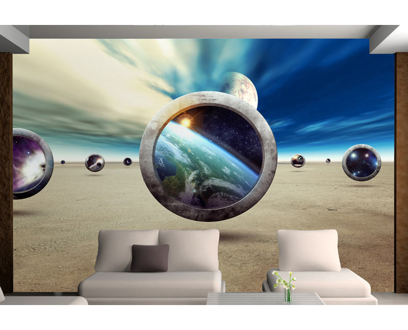 Planet Walk Wall Mural, 156" L x 110" W