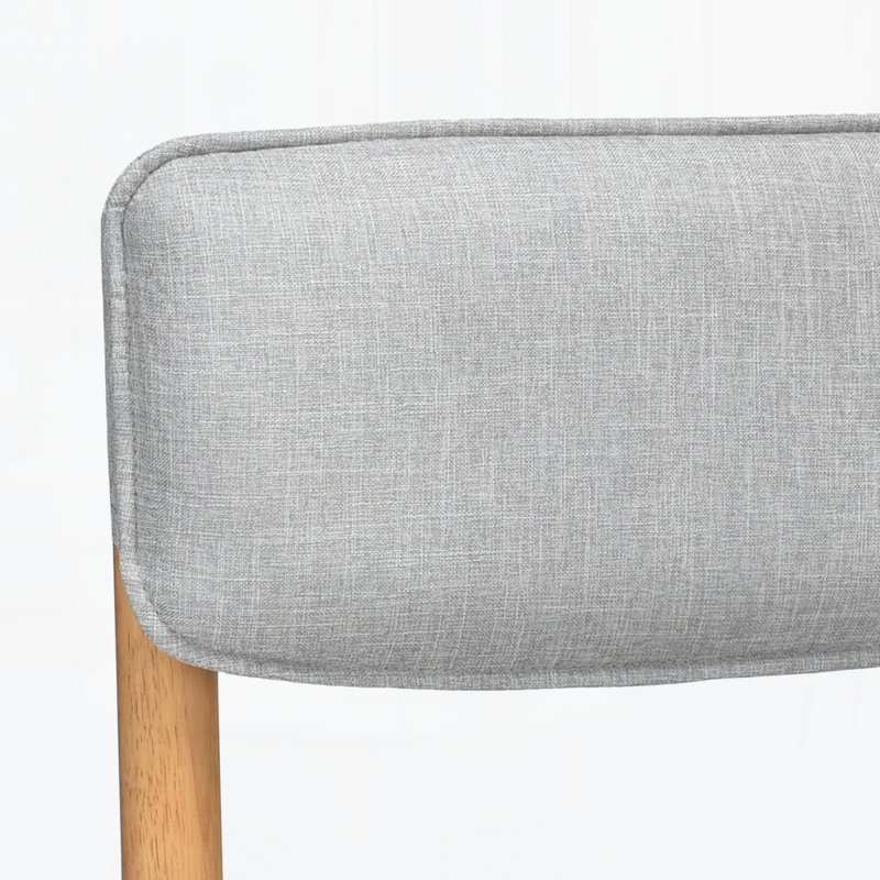Chaise de salle à manger moderne en bois (ensemble de 2), Gris clair