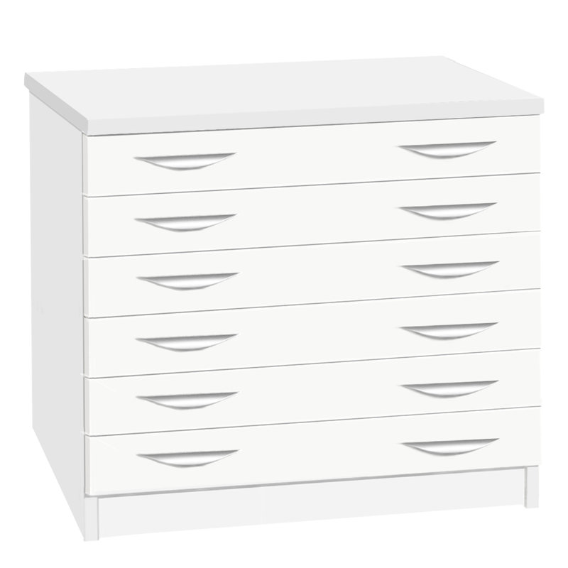 4 -Drawer Storage Cabinet, White