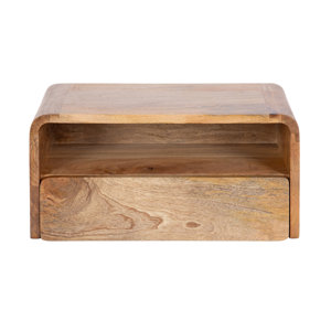 AllModern Langley Mango Floating Shelf with Drawer & Reviews | Wayfair
