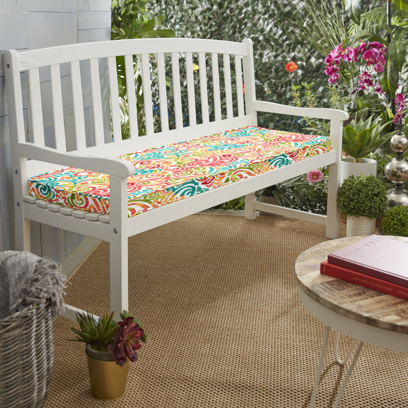 Outdoor Bench Seat Cushion, 2" H x 48" W x 17" D