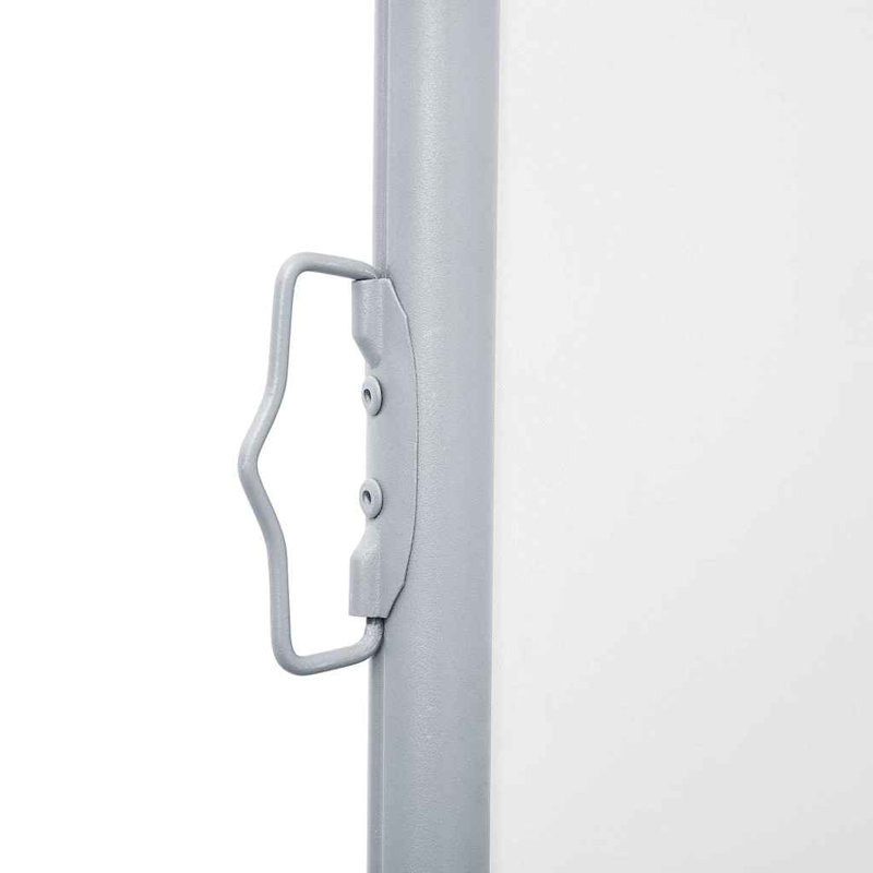 Paravent rétractable avec auvent pliant, Brun, H 39,4 po x l 393,7 po