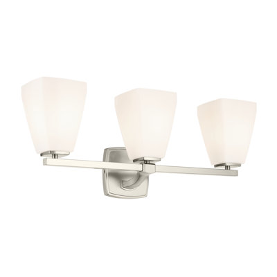23.75" 3-Light Vanity Light with Water Glass