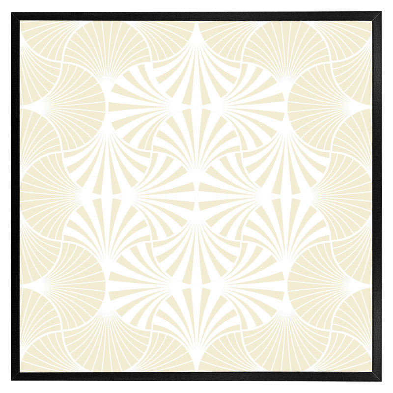 Farson Golden Star Ornament - Single Picture Frame Print, Black Framed, 61cm H x 61cm W x 4cm D