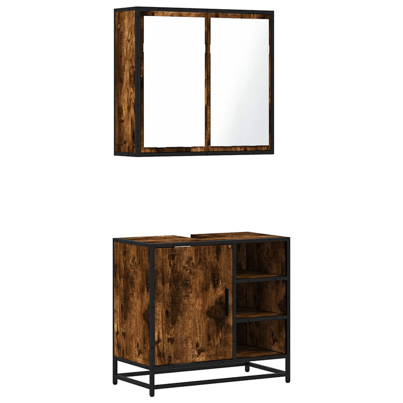 Bathroom Furniture Suite, Dark Wood