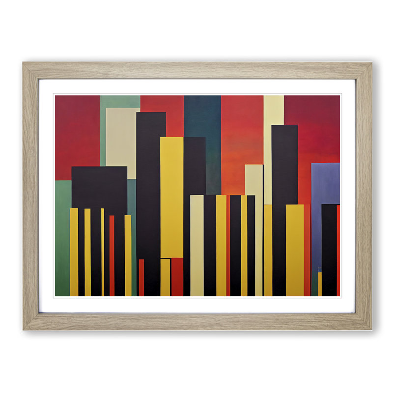 Popular Abstract City Skyline - Framed Print