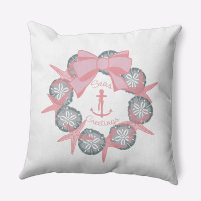 E By Design Polyester Throw Pillow In Pink