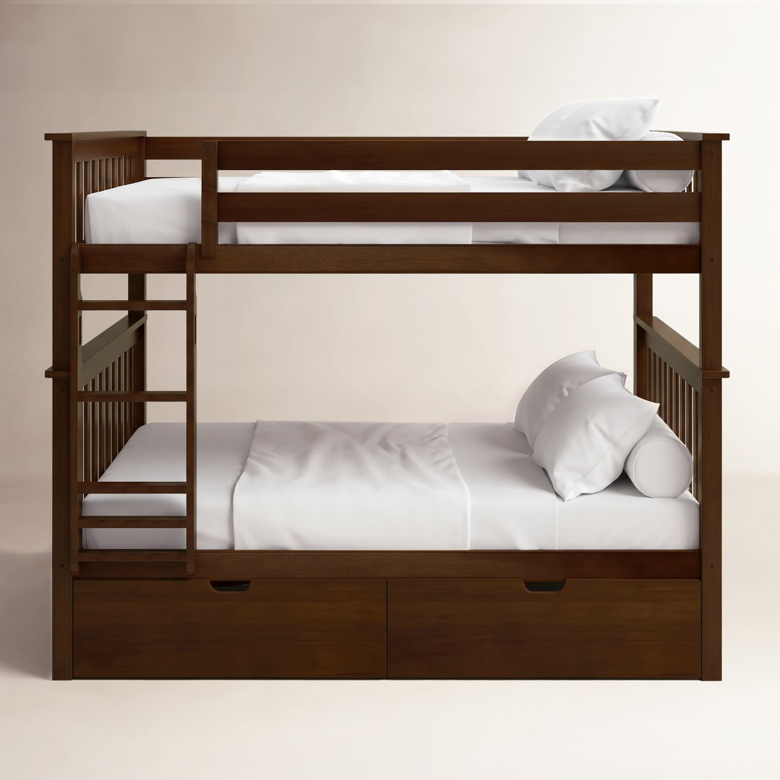 Bolles Bunk Bed with Drawers, Full over Full, Espresso