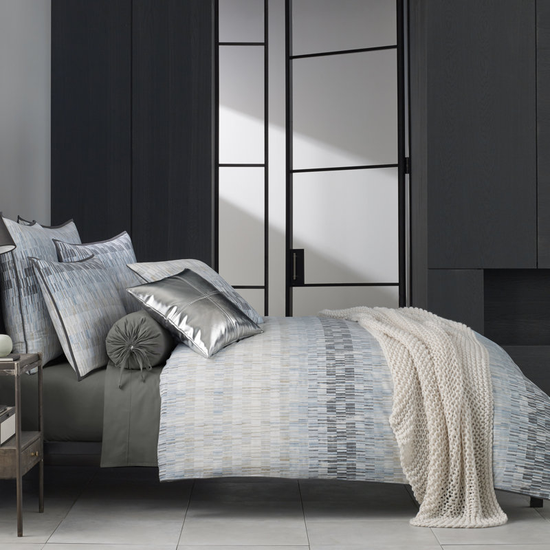 Housse de couette Fulton, Housse de couette pour grand lit, Bleu sarcelle