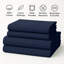 Ensemble de draps 100% coton American Home (simple TG, bleu marine)-120027203-120027204