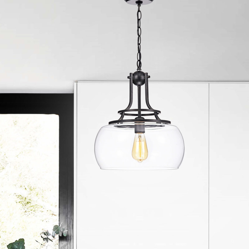 Luminaire suspendu en verre 13,8 po Keyser