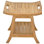 Spateak Grade-A Teak Wood Adelaide Shower Seat 18" Outdoor Patio Stool Bench