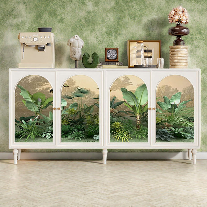 Buffet moderne en bois de grande capacité, Blanc