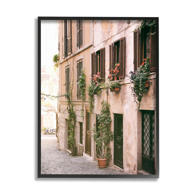 «Town Street Building Plants», art de la giclée encadrée par Carina Okula, H 20 po x l 16 po x P 1,5 po