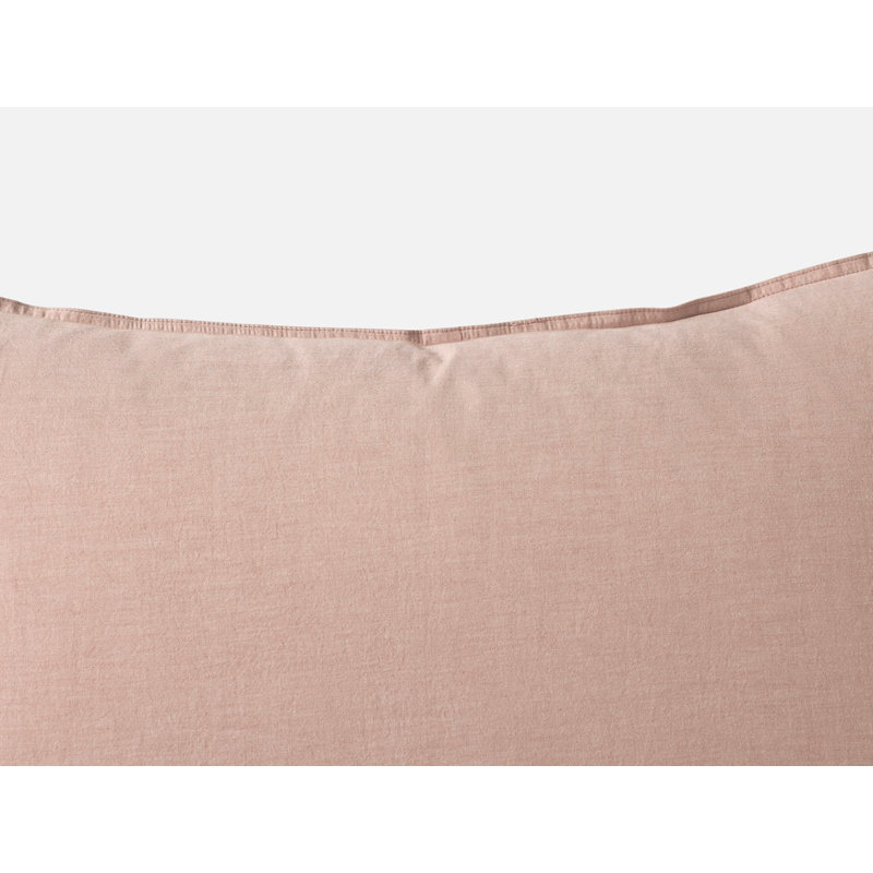 Organic Crinkled Percale Sham, Praline Chambray, Standard