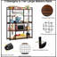 Grande étagère de cuisine industrielle de 140 cm avec niche – Étagère de rangement à 5 niveaux, support pour micro-ondes et organisateur de cuisine avec structure en métal