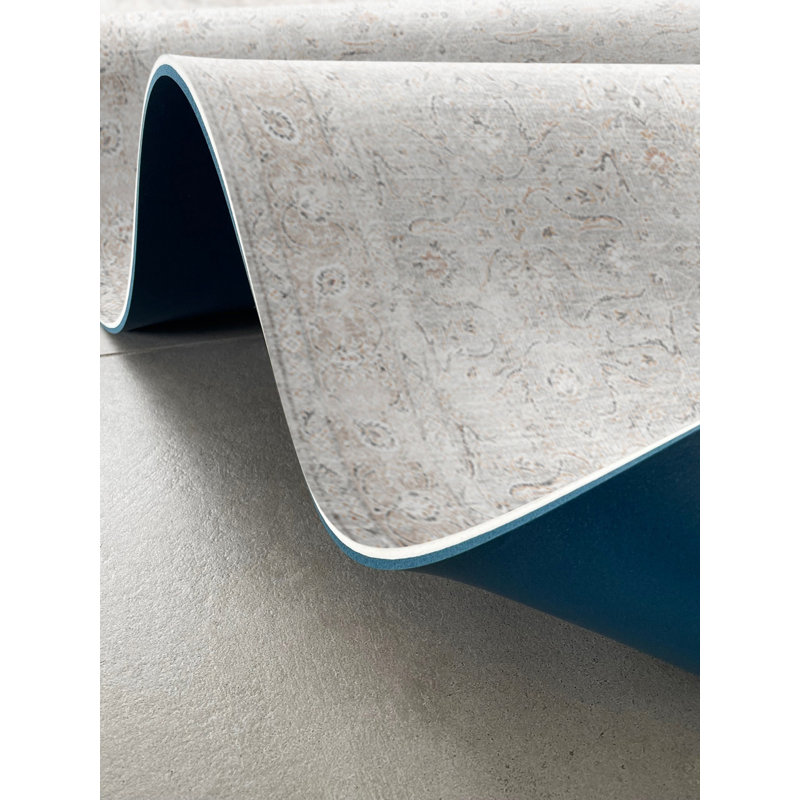 Daniel Green  Cushioned Kitchen Mat, Rectangle 2.6' x 6.5', White