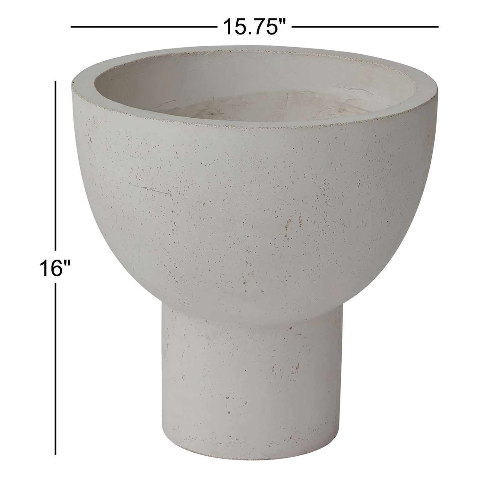 Handmade Ceramic Urn Planter, 16" H x 15.75" W x 15.75" D
