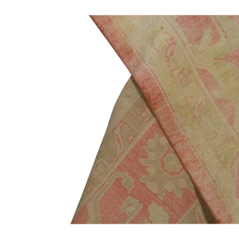 Tapis rouge / brun clair de haute qualité noué à la main
