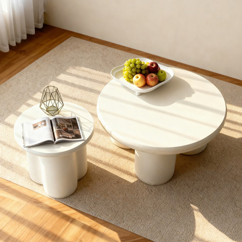 Daisy 2-Piece Round Coffee Table Set