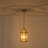 1-Light Cage Clear Glass Cylinder Single Pendant