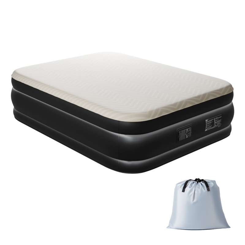 Matelas gonflable pour patio avec pompe intégrée, Grand lit